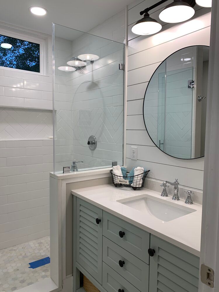 Mirror and Glass Shower Wall - Summerville, SC - A Morgan Glass