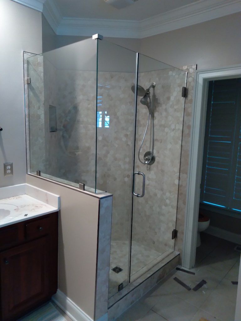 Shower After with Glass - Summerville, SC - A Morgan Glass