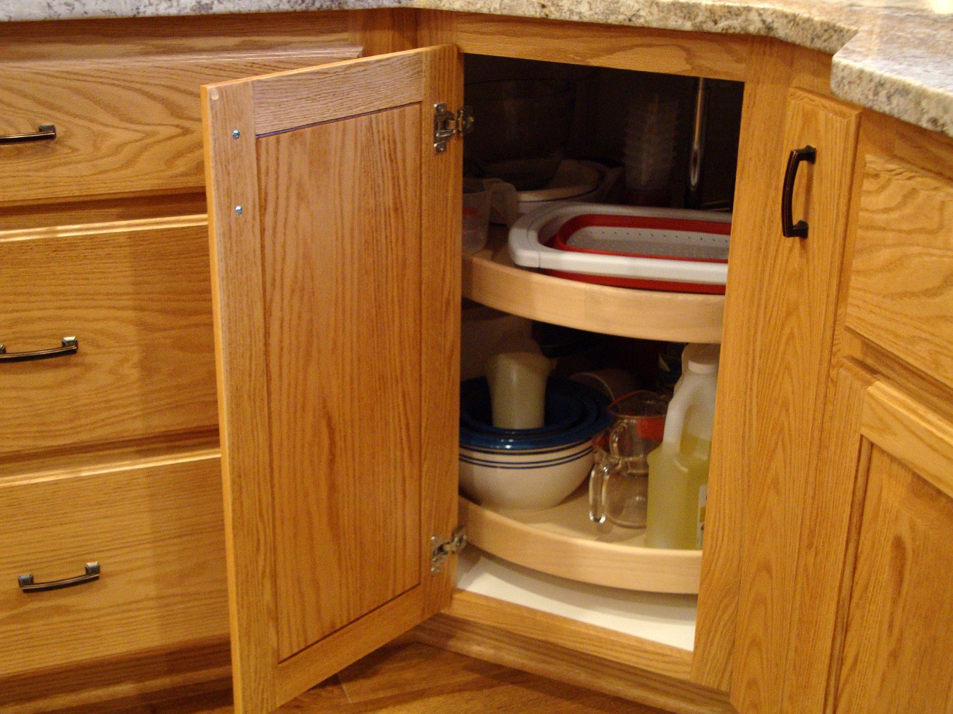 Kitchen Cabinet with a Round Shelf | Nerstrand, MN | Nerstrand Custom Cabinets