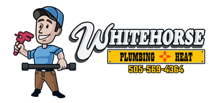 A cartoon of a plumber holding a wrench with the letter f on it