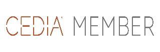 CEDIA MEMBER logo in brown and gray text.