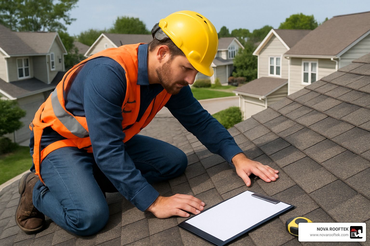 independent roof inspector inspecting a residential roof - independent roof inspector near me