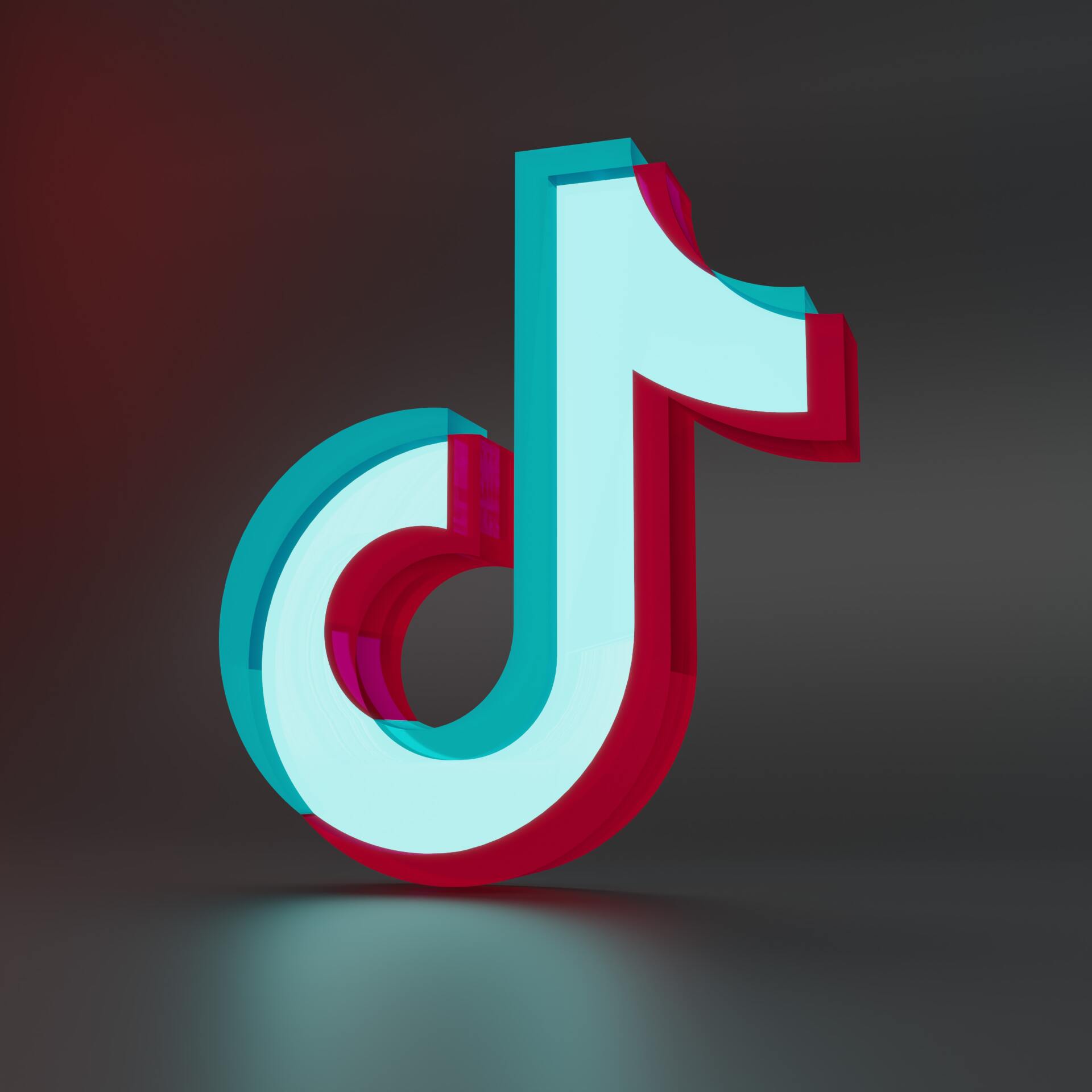 Logotipo de tik tok moldeado en 3d