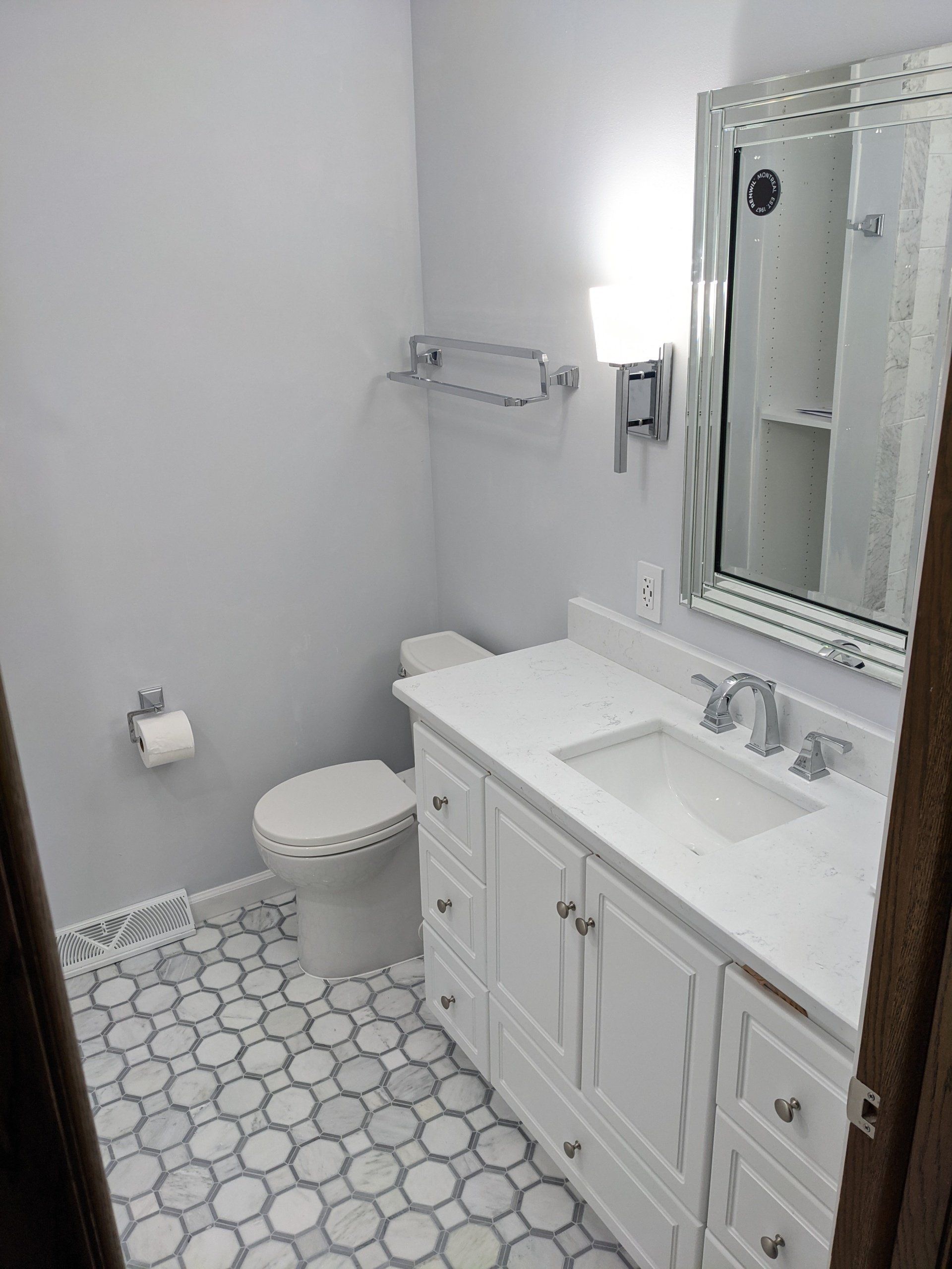 Clean White Bathroom Remodel