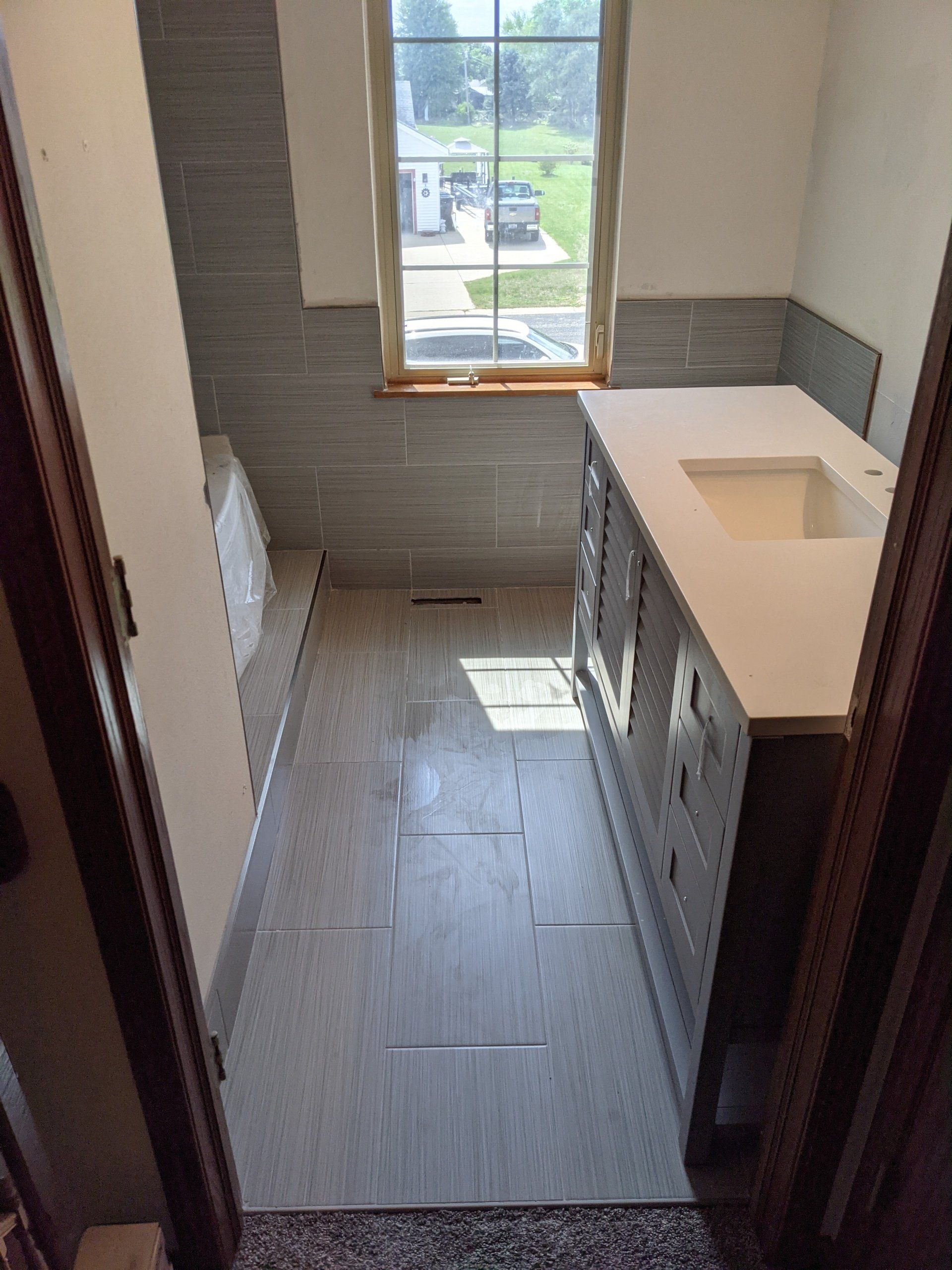 Bathroom Mid Process of Upgrade