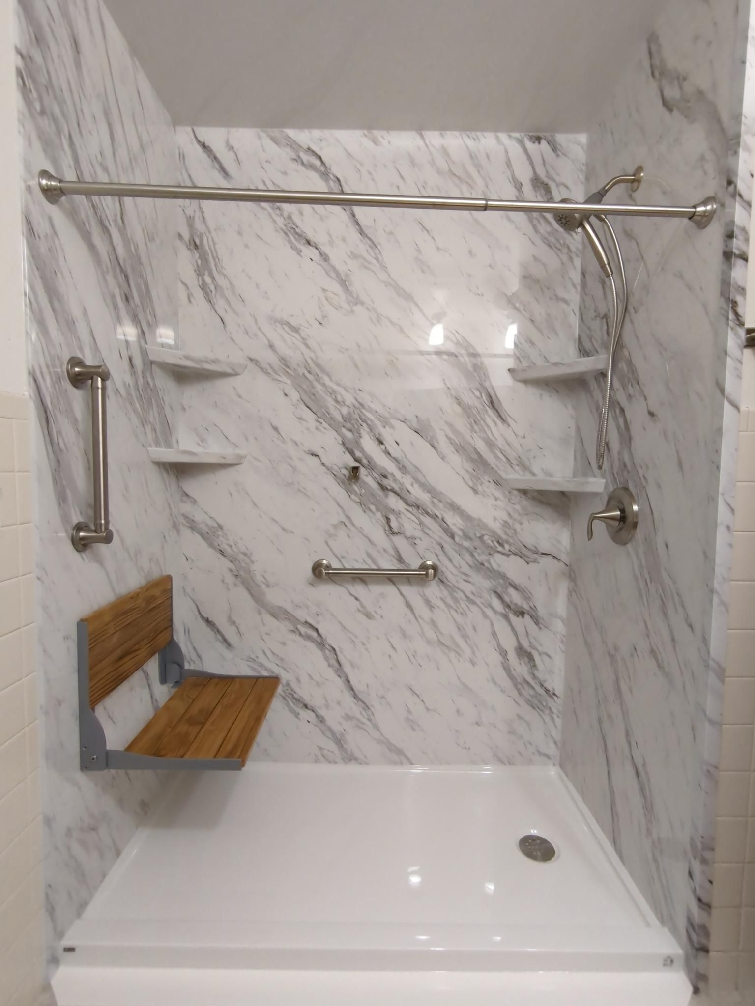 Bathroom Remodel with Bench in Shower