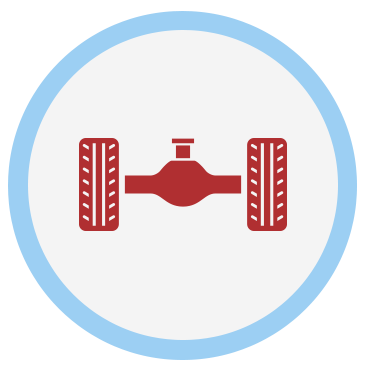 Round icon of tire alignment