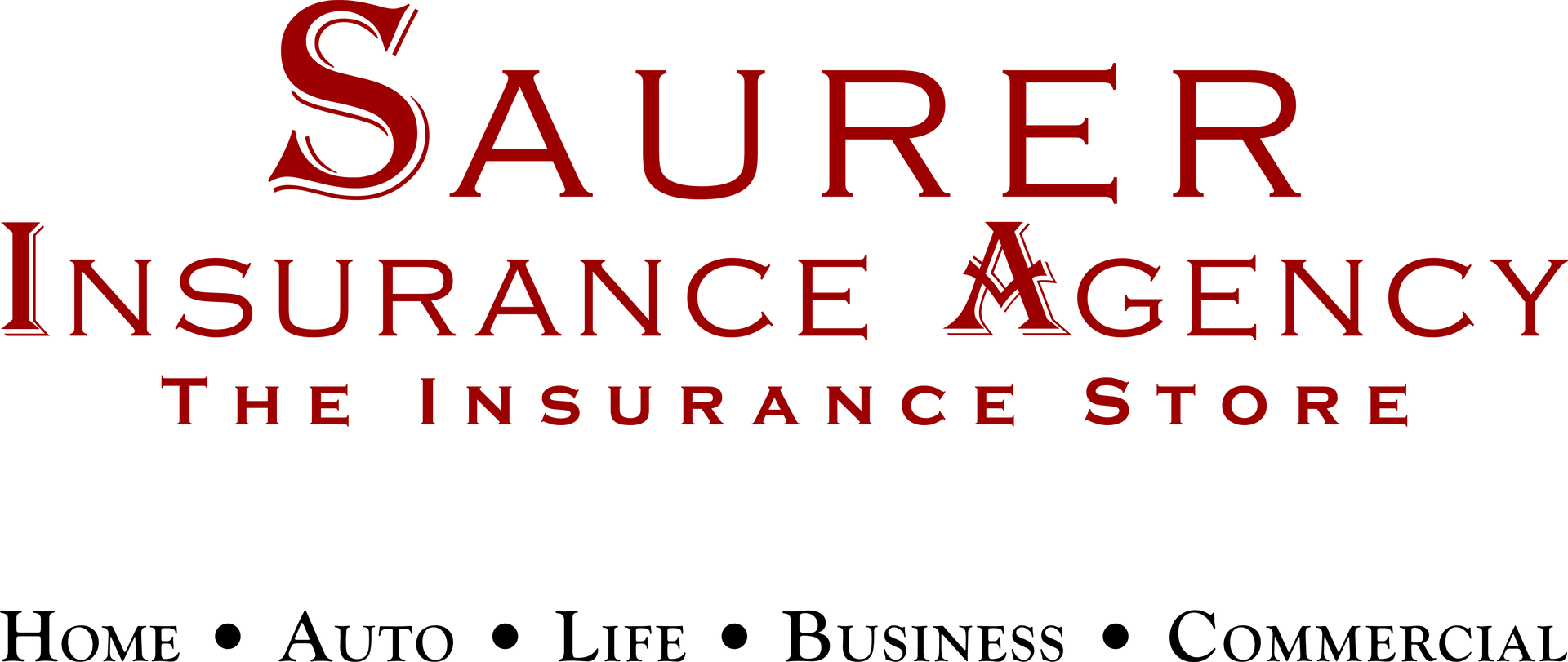 A logo for saurer insurance agency the insurance store