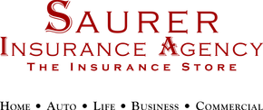 A logo for saurer insurance agency the insurance store