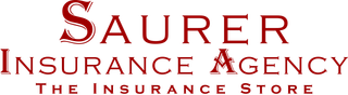 A logo for saurer insurance agency the insurance store