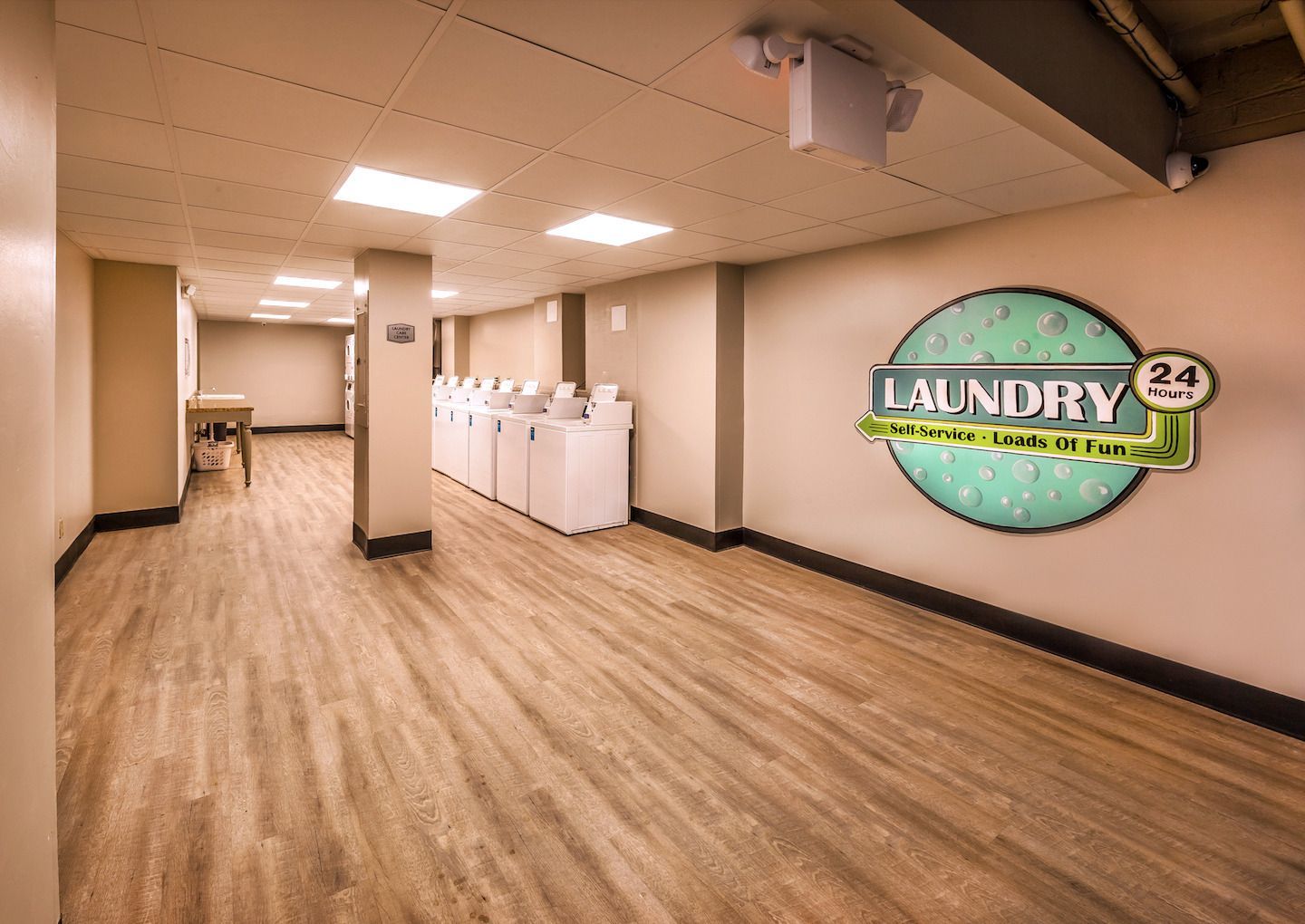 Laundry facility at Circle City in Indianapolis, IN.