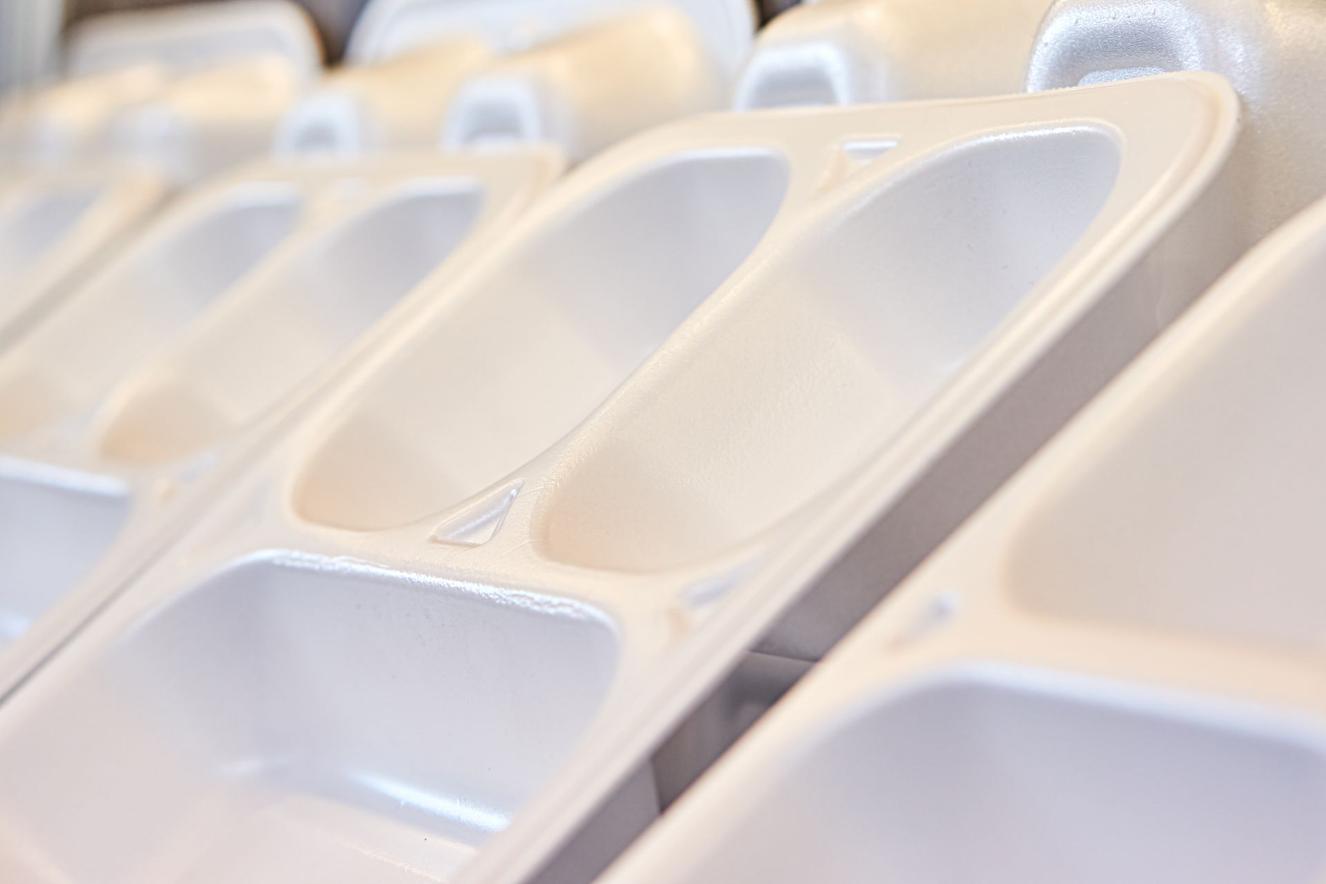 Disposable packaging for food made from styrofoam