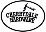 The logo for cherrydale hardware has a hammer on it.