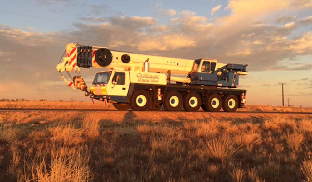 White Truck Crane — Crane Hire in Alice Spring, NT
