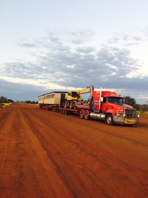 Truck with Heavy Equipment — Crane Hire in Alice Spring, NT