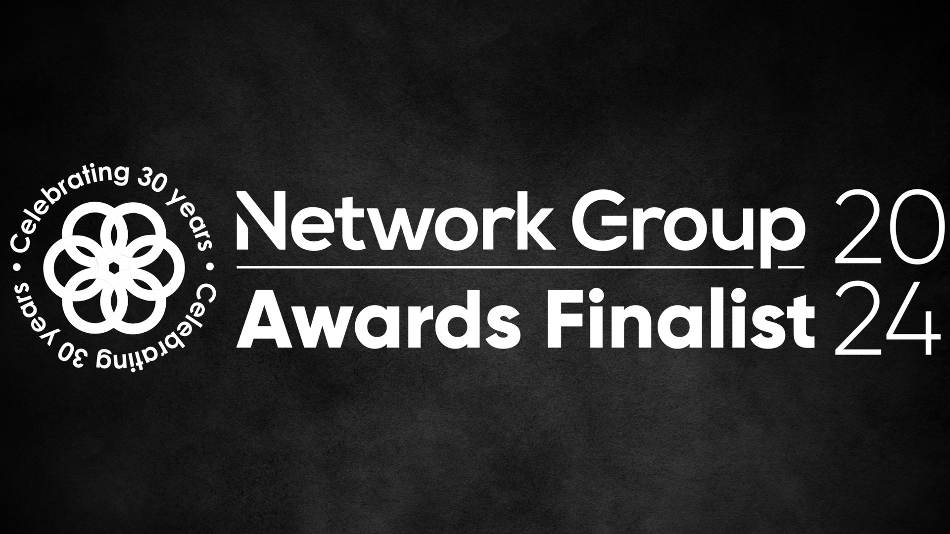 Network Group Awards Finalist 2024 Logo on a black background