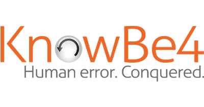 The logo for knowbe4 human error conquered