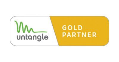 The logo for untangle is a gold partner.