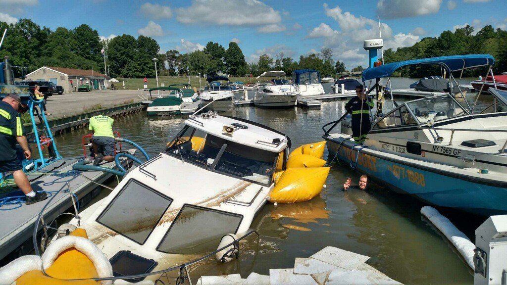 Damaged Boat — Buffalo, NY — John’s Towing & Storage