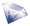 A blue diamond with a light shining through it on a white background.