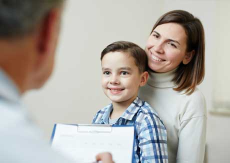 Doctor Talking to the Mother and Son — Bakersfield, CA — Pedi Center Urgent Care