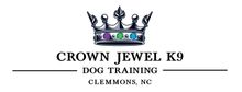 Crown Jewel K9 Logo. Silver Crown with Jewels.