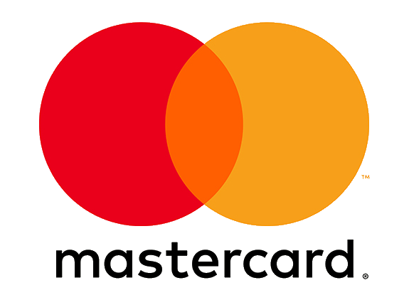 Le logo Mastercard est un cercle rouge et orange.