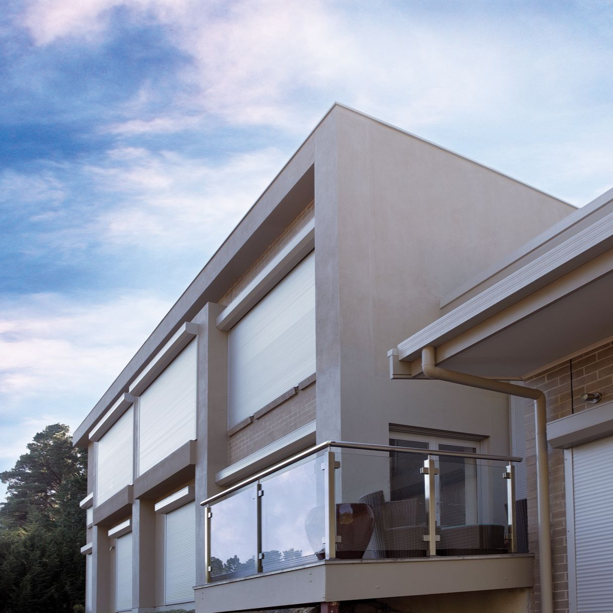 Southern Screen Scene roller shutters installed on home exterior for secure, stylish window protection Roller shutters showing key benefit of privacy, light control, and protection for residential windows