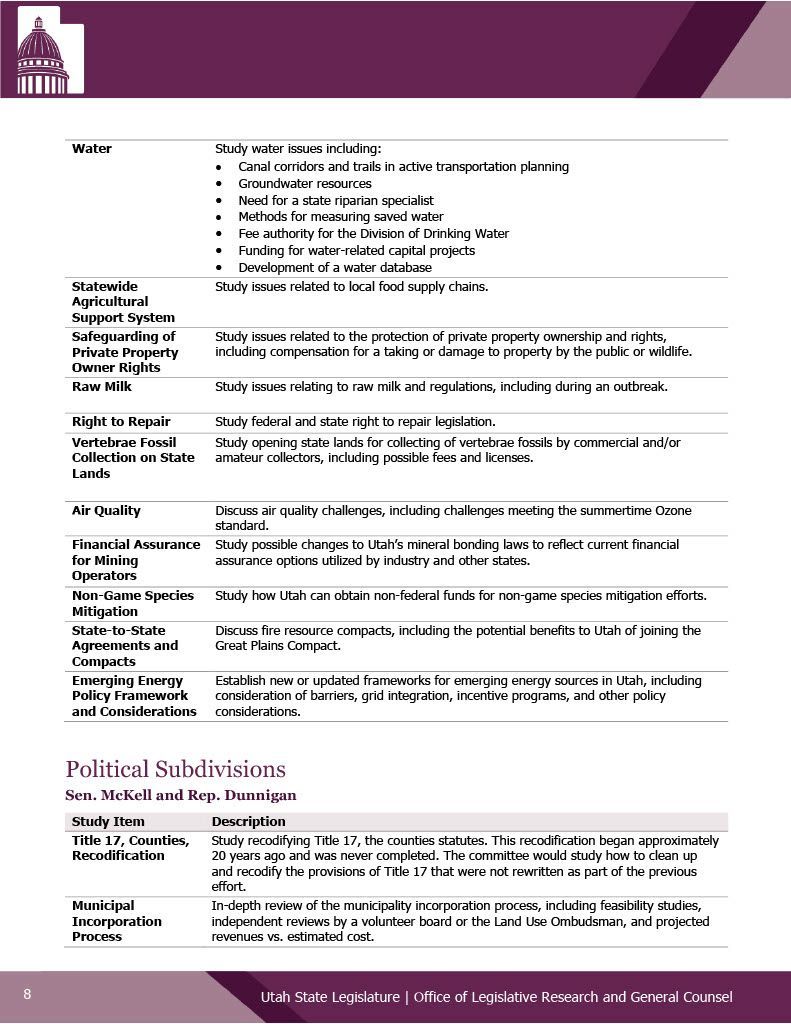 A resume for a political candidate with a purple background.