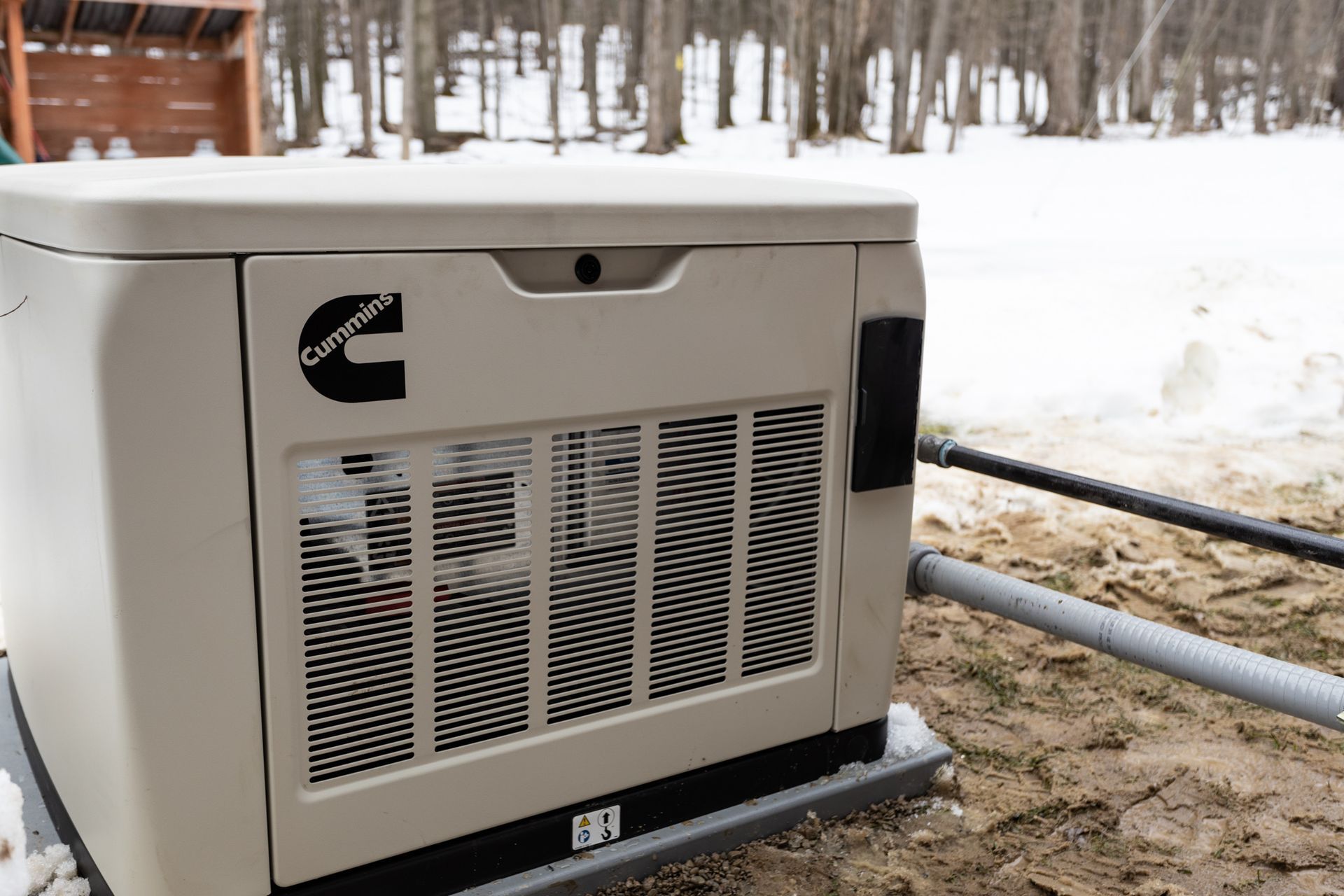Recently installed Cummins Home Generator in winter