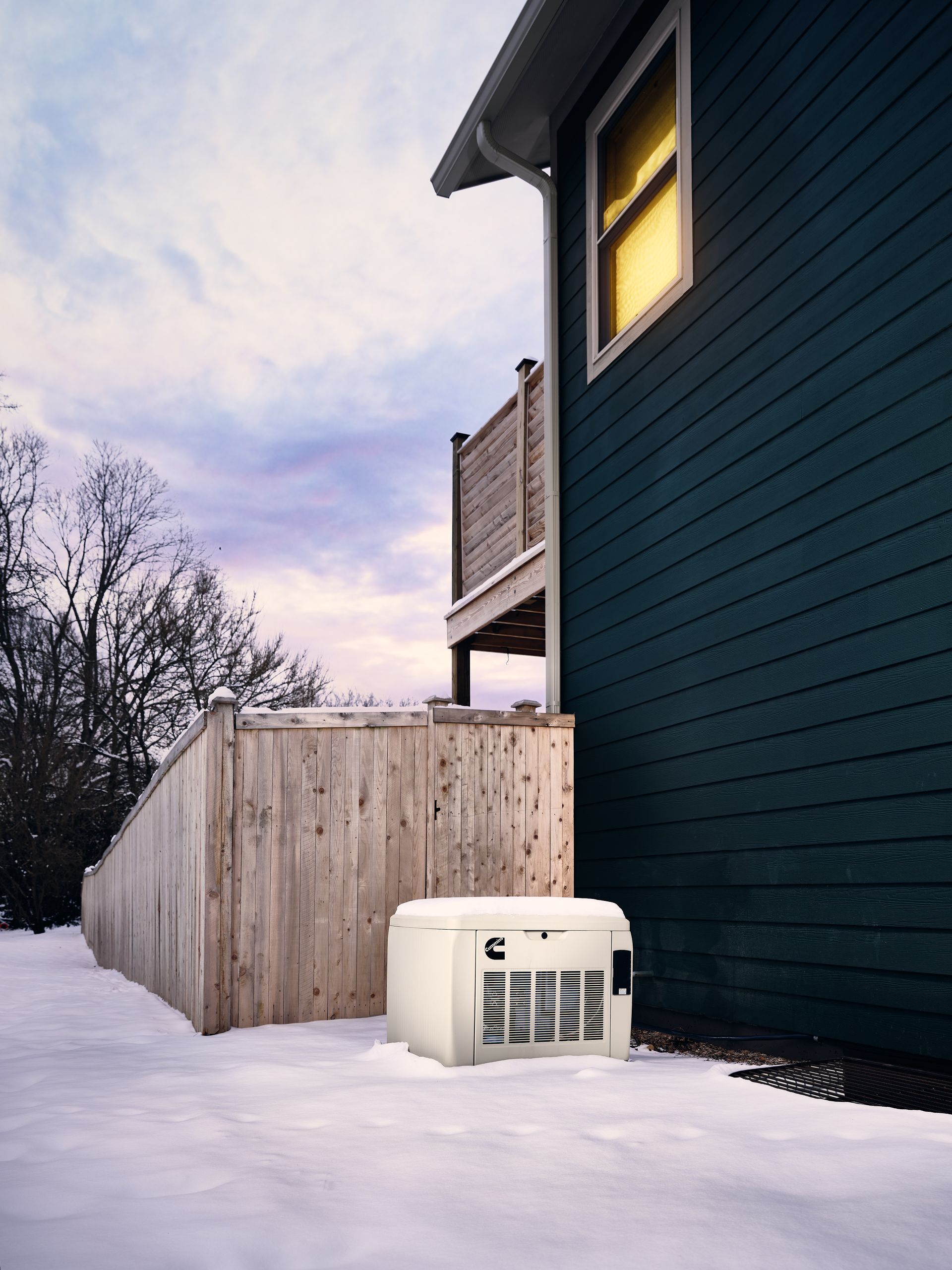 Cummins Home Generator in Winter