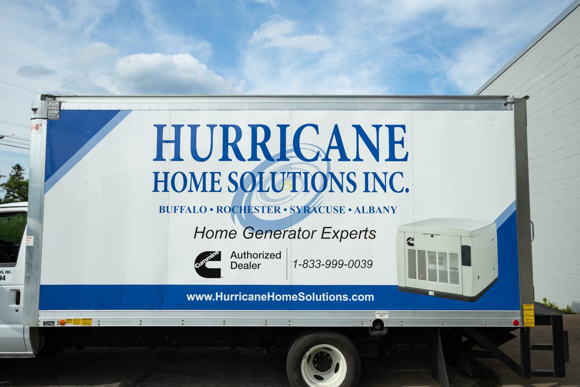 Images of trucks, generators, and the HHS team