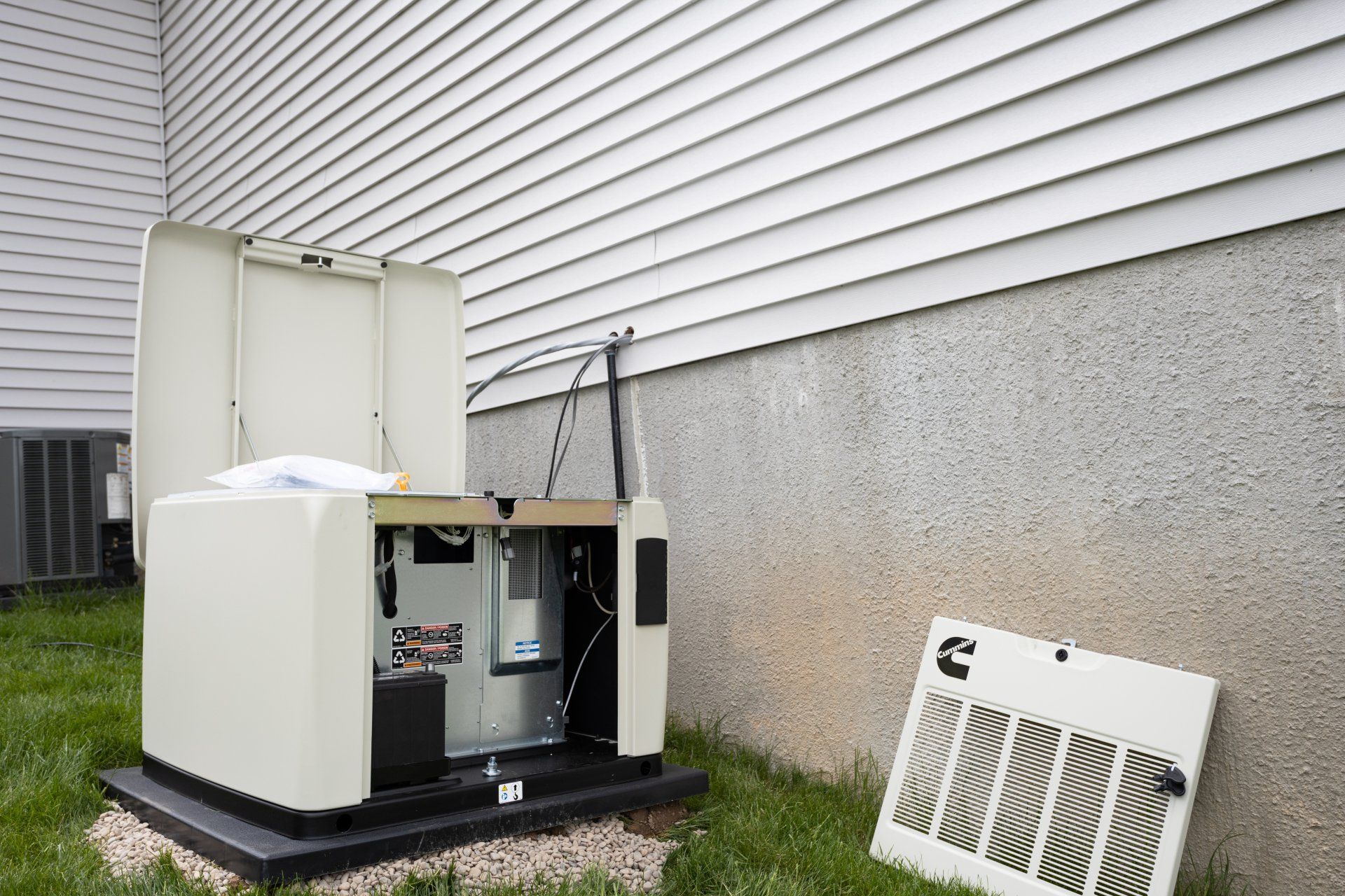 Open home standby generator image.