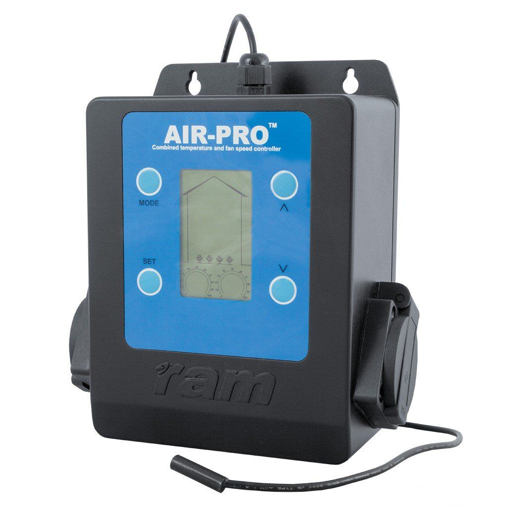 The RAM Air Pro ii which will control the heating and lighting in a growroom to maintain the ideal temperature