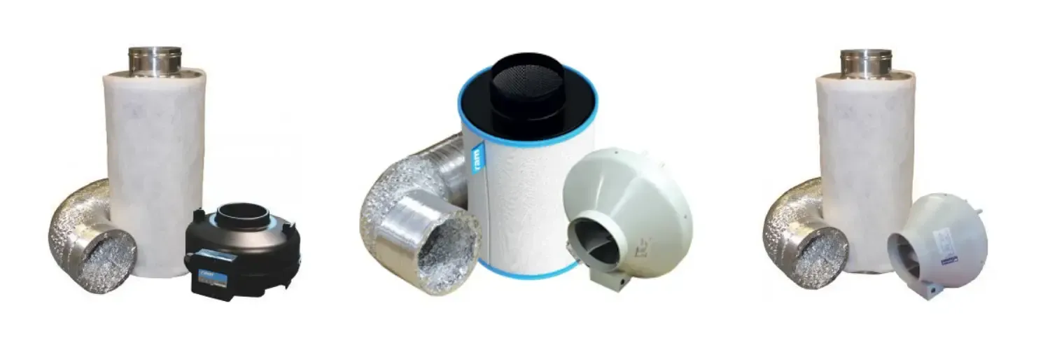 Air ventilation kits will draw cooler air into a growroom and hep to moderate the temperature