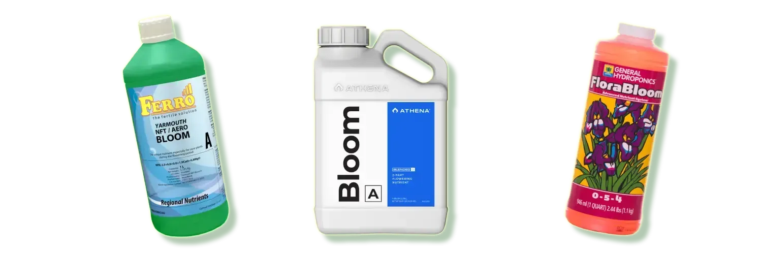 For the flowering and fruiting stage use nutrients low in nitrogen, high in phosphorous and high in potassium