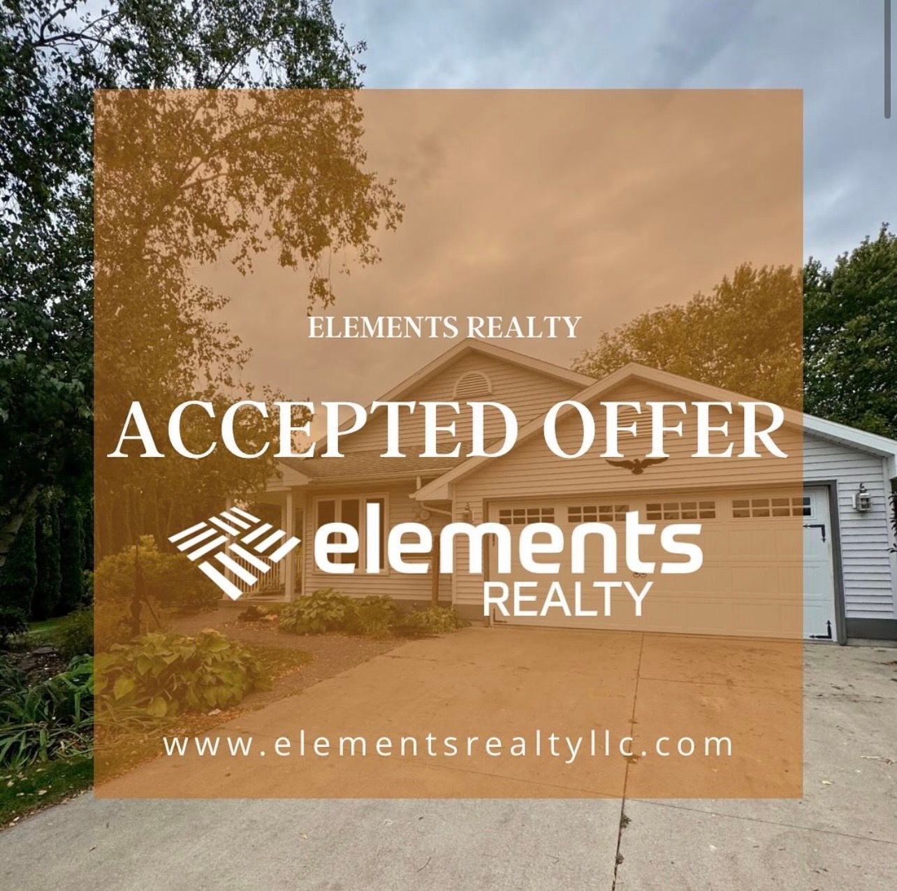 Elements realty has accepted an offer on a house