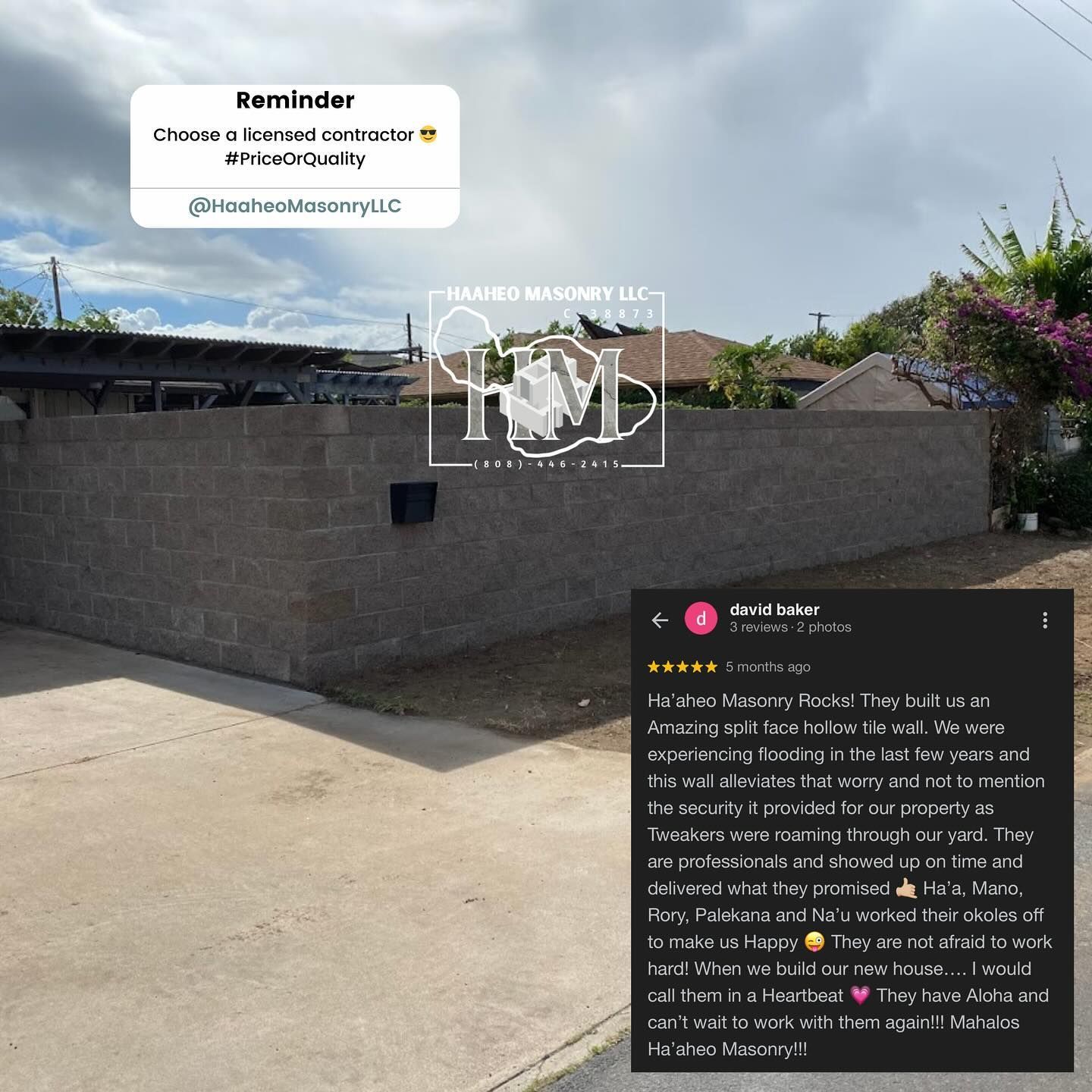 A picture of a brick wall with a reminder on it