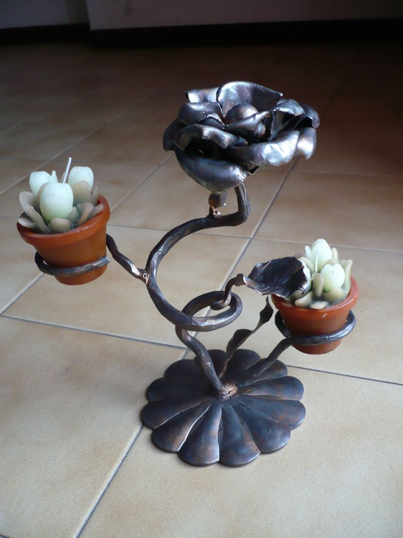 portacandele a forma di fiori