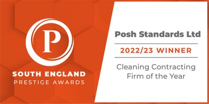 Posh Standards ltd 2022/23 winner cleaning contracting firm of the year