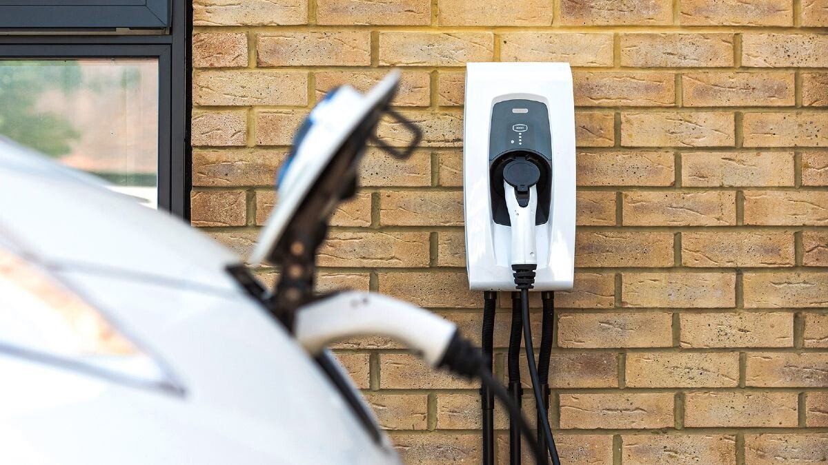 EV Charger mounted on wall