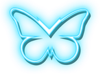 Neon butterfly icon