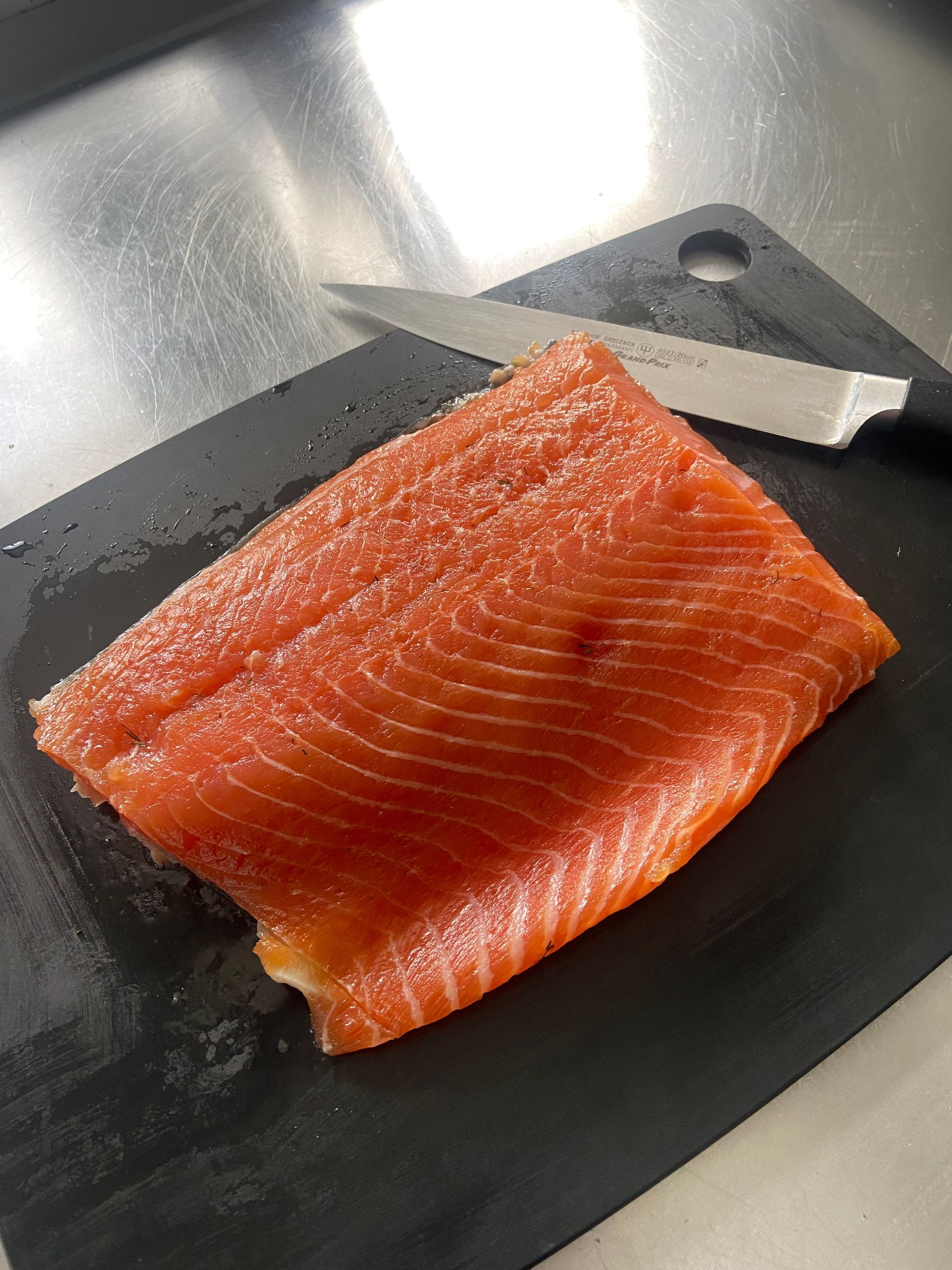 cured salmon, gravd lax, Japanese style