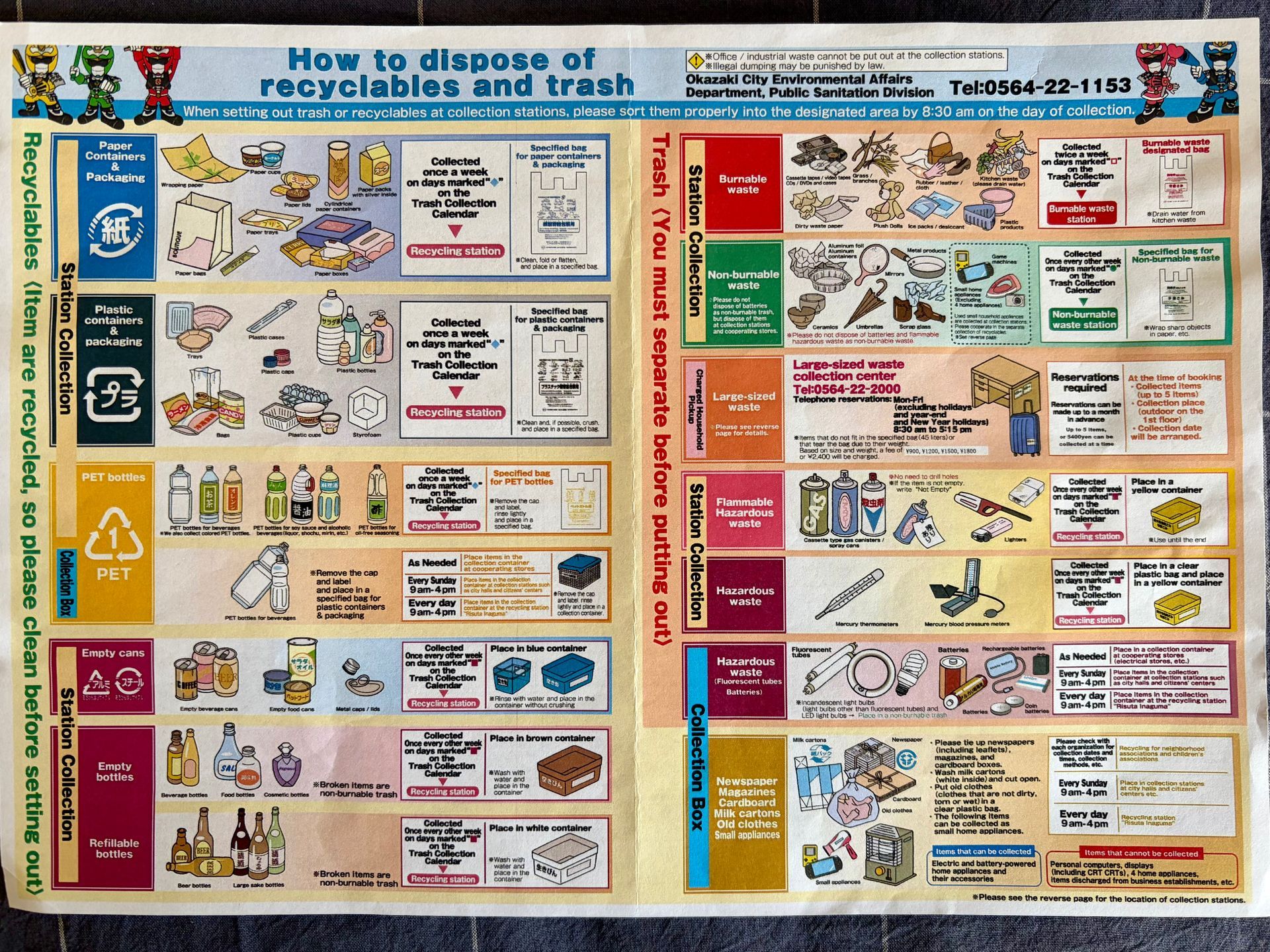 schedule for waste disposal