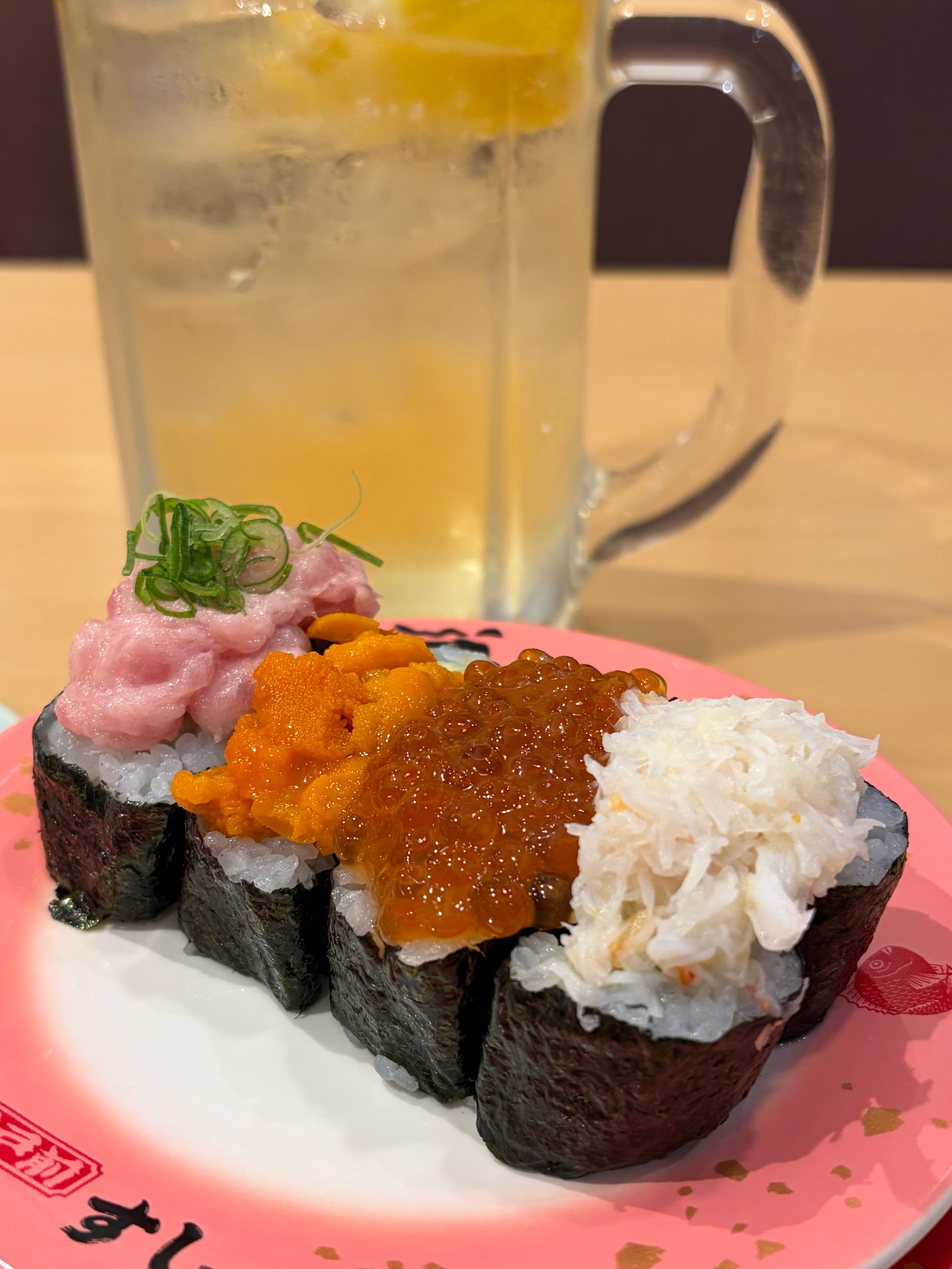 sushi and mega high ball