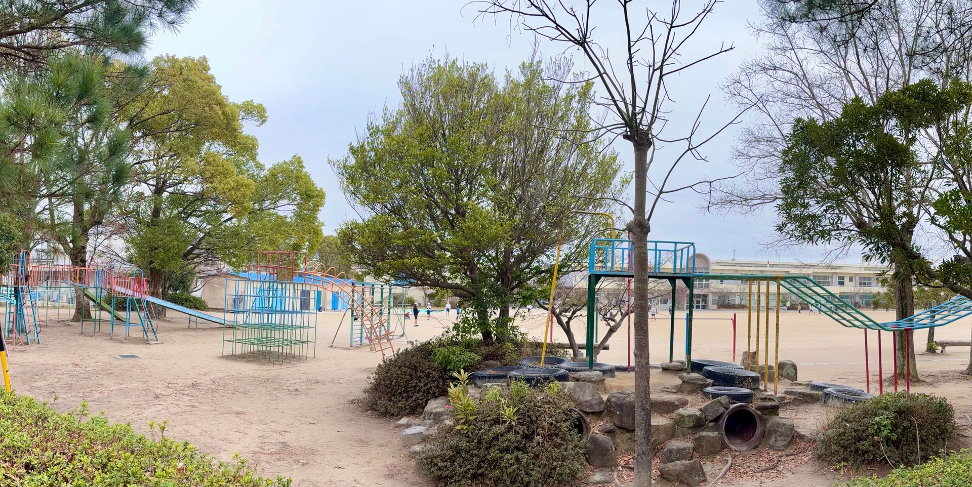 playground for the children before a school