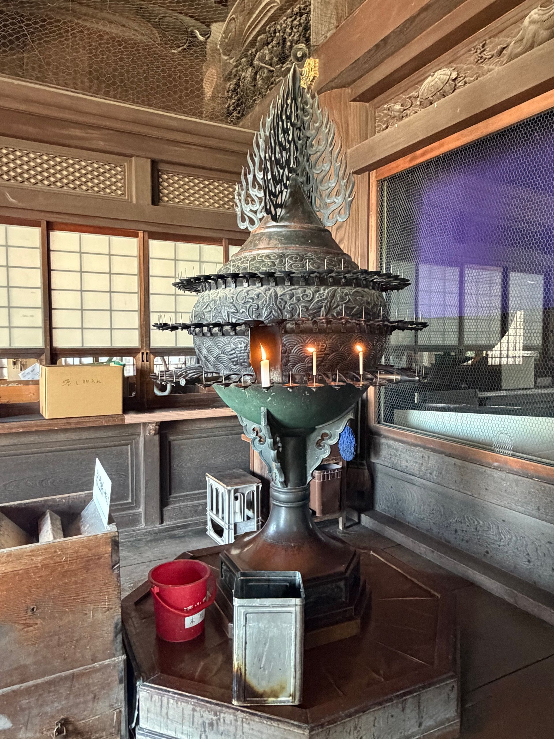 lantern with candles inari complex toyokawa
