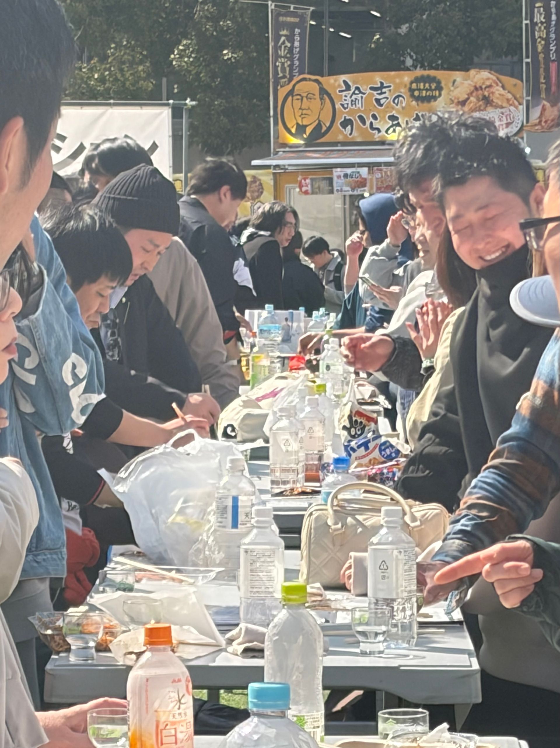 tables to eat at during Sake Square