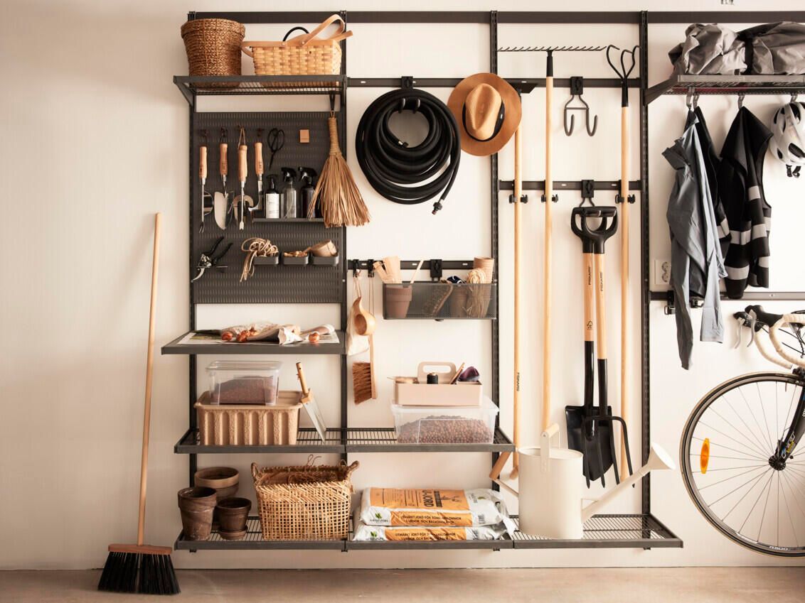 A Garage Filled With Lots Of Shelves And Boxes — Roll Edge In Manunda, QLD