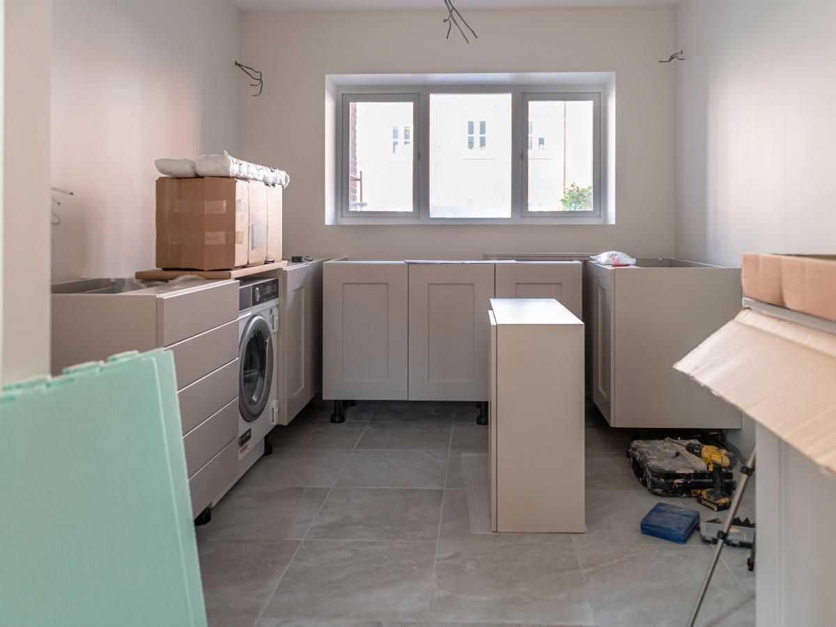 Derbyshire Joinery Specialists installing a new kitchen